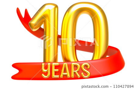 Happy Anniversary Number Years Gold 3D Render Happy Anniversary Number Years Gold 3D Render 110427894