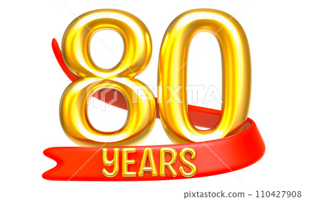 Happy Anniversary Number Years Gold 3D Render Happy Anniversary Number Years Gold 3D Render 110427908