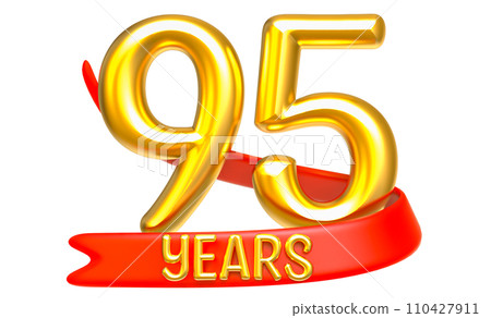 Happy Anniversary Number Years Gold 3D Render Happy Anniversary Number Years Gold 3D Render 110427911