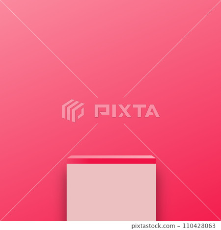 3d valentine podium scene for product display or placement. Vector 110428063