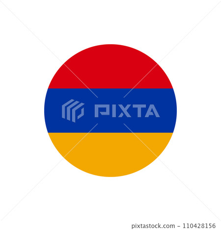 Round Armenia flag emblem badge vector illustration Round Armenia flag emblem badge vector illustration 110428156