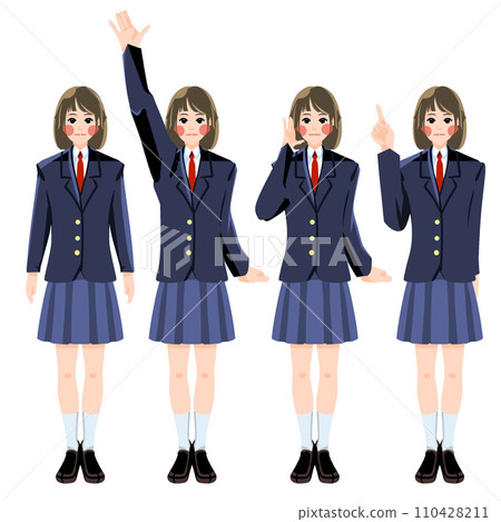 Collection of female student poses 110428211