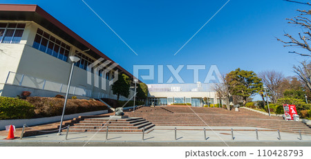 Fujimori Gymnasium under the blue sky, Tokyo 110428793