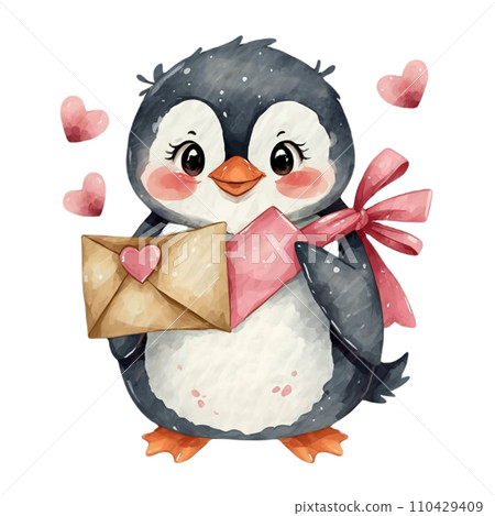 Cute Penguin Valentines Day Cute Penguin Valentines Day 110429409