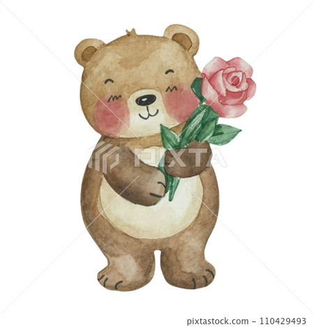 Cute Bear Valentines Day 110429493