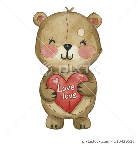 Cute Bear Valentines Day 110429525