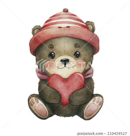 Cute Bear Valentines Day 110429527