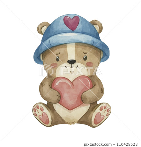 Cute Bear Valentines Day 110429528