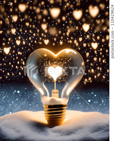 心型燈泡,暖心AI影像 AI生成影像 心型燈泡,暖心AI影像 AI生成影像 110429624