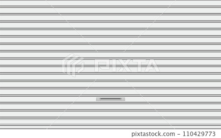 Illustration of a white shutter with a handle Illustration of a white shutter with a handle 110429773