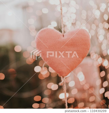 close up of heart balloons in the shape of heart 110430209