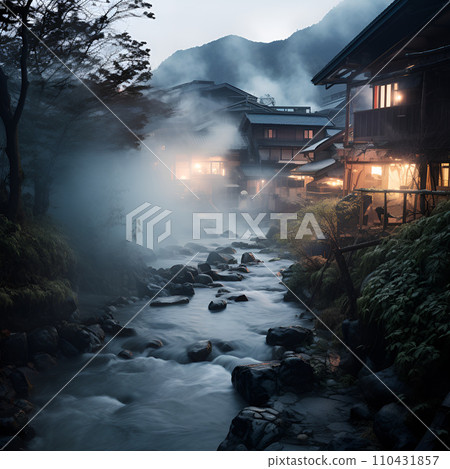 溫泉村AI生成影像 110431857