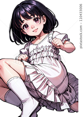 5歲左右的女孩插畫 110433006