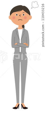 A woman with an angry suit 110433216