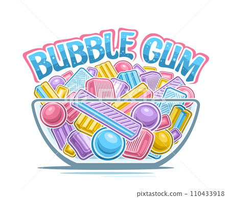 Vector Bubble Gum Bowl Vector Bubble Gum Bowl 110433918