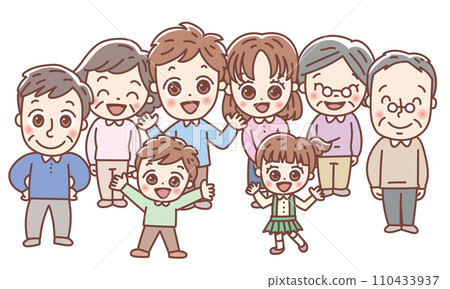 Commemorative picture of happy family Commemorative picture of happy family 110433937