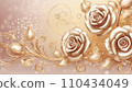 Golden rose AI generated image 110434049