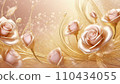 Golden rose AI generated image 110434055