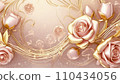 Golden rose AI generated image 110434056