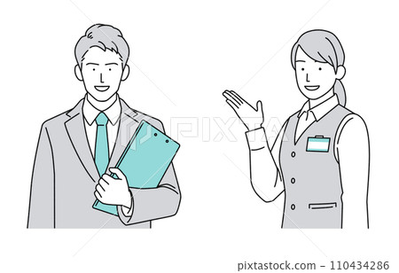 Illustration of a medical social worker Illustration of a medical social worker 110434286