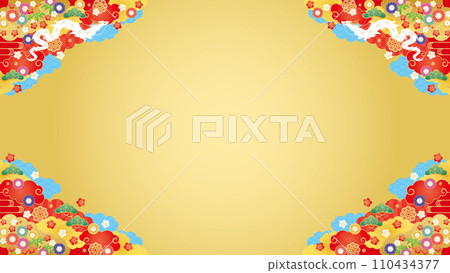 BG material-early spring dragon 2-2 vector 110434377