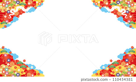 BG素材-早春龍2-4向量圖 110434381