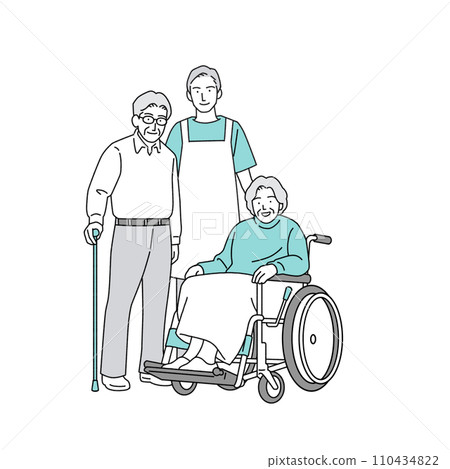 Nursing care person illustration 110434822