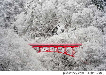 雪景(信州松川溪谷高井橋) 雪景(信州松川溪谷高井橋) 110435389