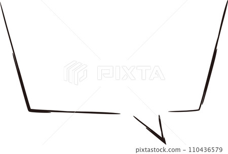 Square handwritten speech bubble frame thin marker style Square handwritten speech bubble frame thin marker style 110436579