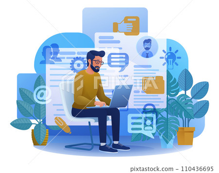 Person Laptop Computer Online Recruitment Search Person Laptop Computer Online Recruitment Search 110436695
