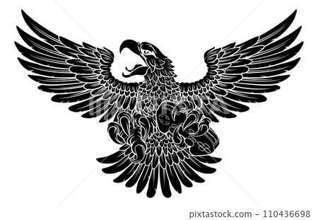 Bald Eagle Hawk Gamer Video Game Controller Mascot Bald Eagle Hawk Gamer Video Game Controller Mascot 110436698
