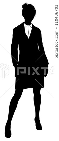 Business People Woman Silhouette Businesswoman Business People Woman Silhouette Businesswoman 110436703