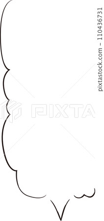 Cloud-shaped handwritten speech bubble frame thin marker style Cloud-shaped handwritten speech bubble frame thin marker style 110436731