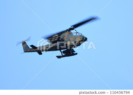 Japan Ground Self-Defense Force AH-1S helicopter in flight Japan Ground Self-Defense Force AH-1S helicopter in flight 110436794