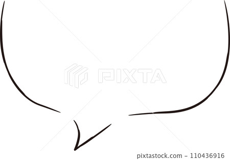 Round handwritten speech bubble frame, thin marker style Round handwritten speech bubble frame, thin marker style 110436916