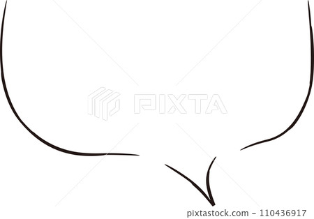 Round handwritten speech bubble frame, thin marker style Round handwritten speech bubble frame, thin marker style 110436917