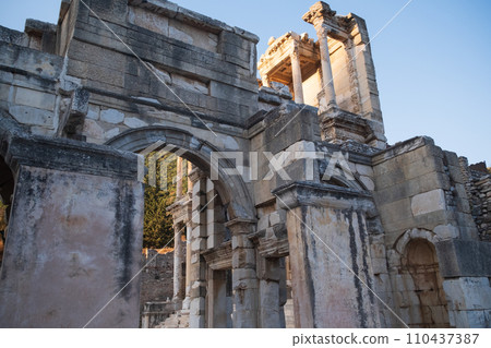 Celsus Library in ancient city Ephesus, Anatolia in Selcuk, Turkey. . High quality photo 110437387