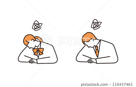Students with worries 110437461
