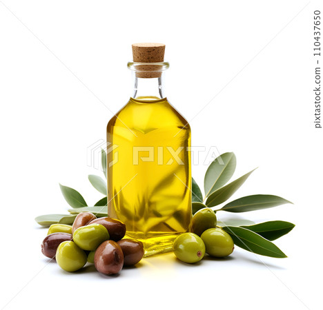 Jojoba oil on white backgrounds 110437650