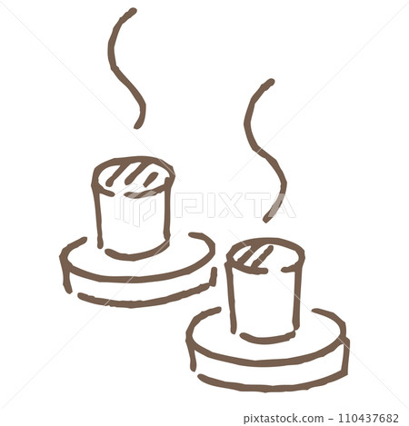 Moxibustion illustration (line drawing) Moxibustion illustration (line drawing) 110437682