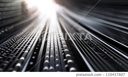 AI-generated content. Futuristic technology innovation silver 3D background. AI 110437807