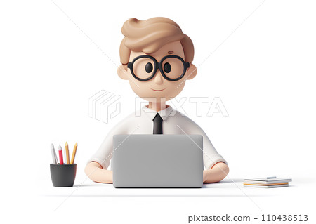 Person facing a computer-2 110438513