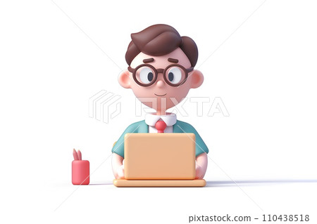 Person facing a computer-2 110438518