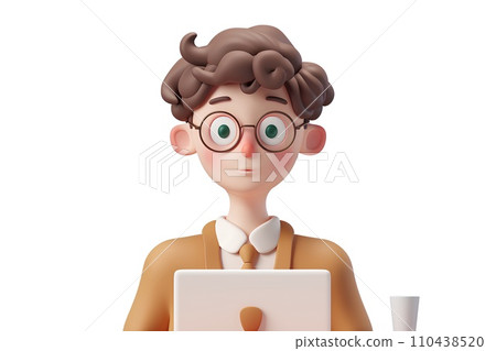 Person facing a computer-2 110438520
