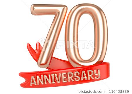 Happy Anniversary Number Gold 3D Render Happy Anniversary Number Gold 3D Render 110438889