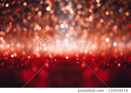 Abstract Bokeh Background with Red Glitter Lights 110439159