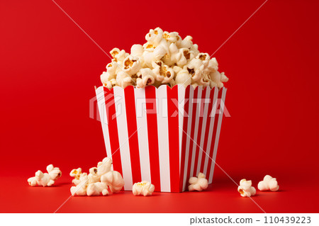 Classic Popcorn Bucket in Red and White Stripes 110439223