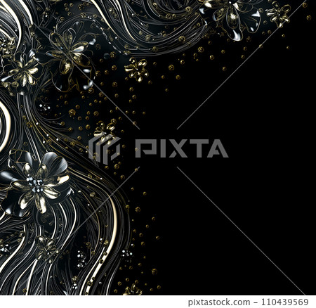 Jewelry on a black background 110439569
