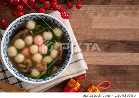 湯圓 冬至 鹹湯圓 紅色 白色 粉色 Tang yuan タンユエン 団子 110439580