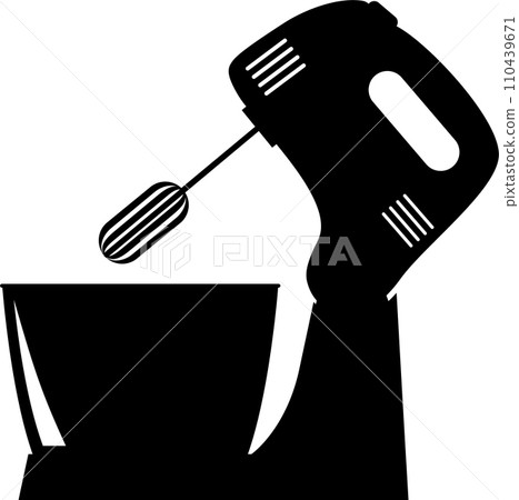 Kitchen Mixer Icon in flat style. Vector Illustration 110439671